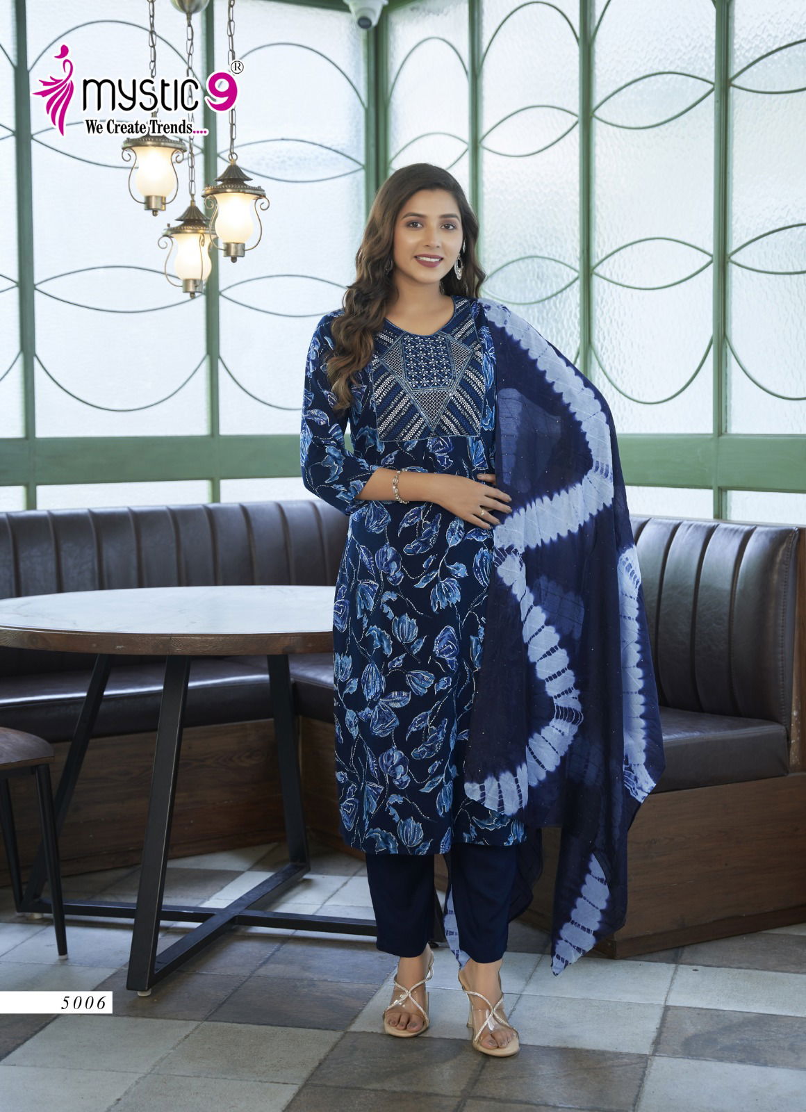 Sabri Vol 5 By Mystic 9 Rayon Printed Kurti With Bottom Dupatta Wholesalers In India